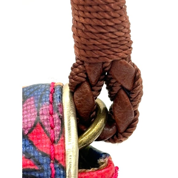 Sakroots Crossbody‎ Saddle Bag Purse Red Multi Color Floral Magnetic Clasp Fold - Picture 6 of 16